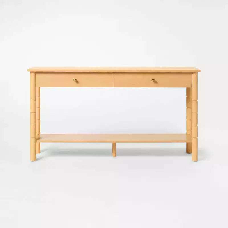 Console moderna in legno da 60", con cassetto, marrone - Threshold™ disegnato con Studio McGee