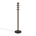 Umbra Wood Pillar Coat Rack Black/Walnut: 8-Hook, Freestanding, Easy Assembly, 66" Tall