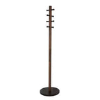 Appendiabiti a piantana Umbra Wood Pillar Nero/Noce: 8 ganci, autoportante, facile da montare, altezza 167 cm