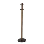 Appendiabiti a piantana Umbra Wood Pillar Nero/Noce: 8 ganci, autoportante, facile da montare, altezza 167 cm