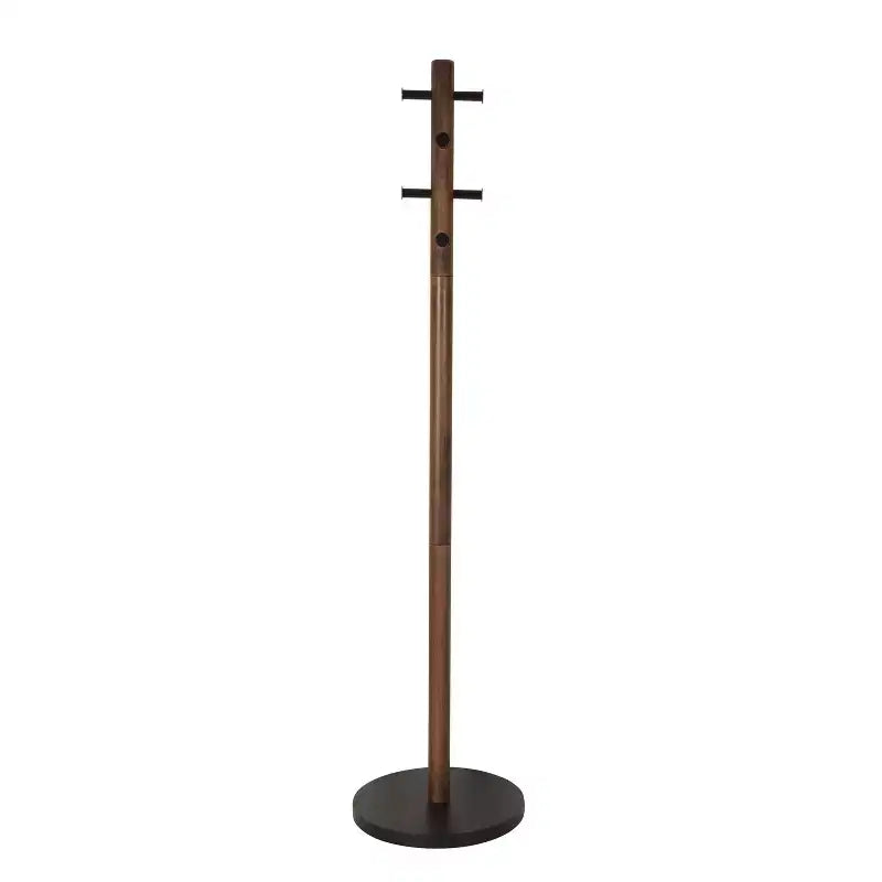 Appendiabiti a piantana Umbra Wood Pillar Nero/Noce: 8 ganci, autoportante, facile da montare, altezza 167 cm