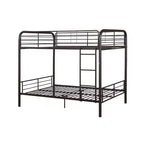 Acme Furniture 79" Full Bunk Bed Bristol Loft and Bunk Bed Dark Brown : Metal Frame, No Box Spring Needed