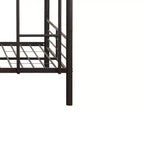 Acme Furniture 79" Letto a Castello Matrimoniale Bristol Loft e Letto a Castello Marrone Scuro: Telaio in Metallo, Nessuna Rete a Molle Necessaria