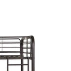 Acme Furniture 79" Letto a Castello Matrimoniale Bristol Loft e Letto a Castello Marrone Scuro: Telaio in Metallo, Nessuna Rete a Molle Necessaria