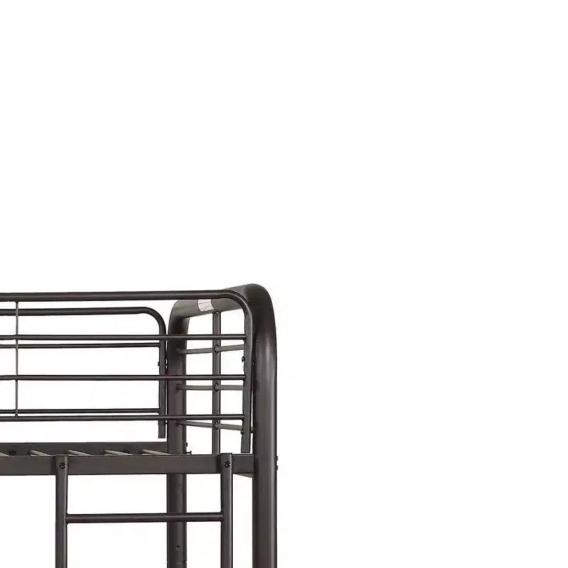 Acme Furniture 79" Letto a Castello Matrimoniale Bristol Loft e Letto a Castello Marrone Scuro: Telaio in Metallo, Nessuna Rete a Molle Necessaria