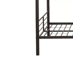 Acme Furniture 79" Letto a Castello Matrimoniale Bristol Loft e Letto a Castello Marrone Scuro: Telaio in Metallo, Nessuna Rete a Molle Necessaria