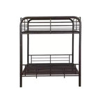 Acme Furniture 79" Letto a Castello Matrimoniale Bristol Loft e Letto a Castello Marrone Scuro: Telaio in Metallo, Nessuna Rete a Molle Necessaria