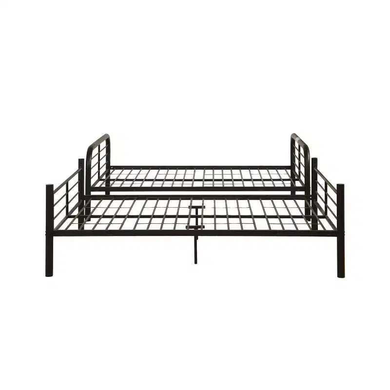 Acme Furniture 79" Letto a Castello Matrimoniale Bristol Loft e Letto a Castello Marrone Scuro: Telaio in Metallo, Nessuna Rete a Molle Necessaria