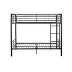 Acme Furniture 79" Letto a Castello Matrimoniale Bristol Loft e Letto a Castello Marrone Scuro: Telaio in Metallo, Nessuna Rete a Molle Necessaria