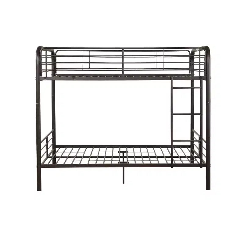 Acme Furniture 79" Letto a Castello Matrimoniale Bristol Loft e Letto a Castello Marrone Scuro: Telaio in Metallo, Nessuna Rete a Molle Necessaria
