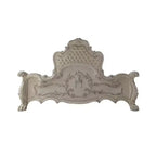 Letto Eastern King 92" Dresda con intagli in stile Rococò e similpelle - Acme Furniture