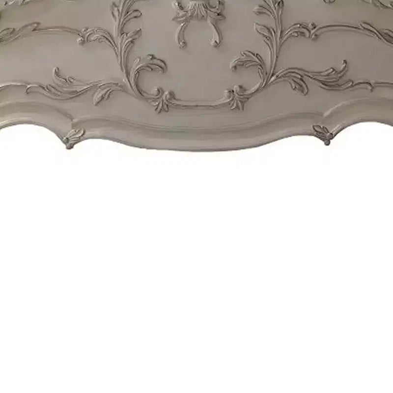 Letto Eastern King 92" Dresda con intagli in stile Rococò e similpelle - Acme Furniture