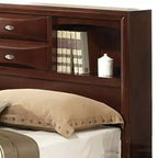 Letto matrimoniale "Queen" Irlanda 91" Espresso - Acme Furniture: Ferramenta in nichel spazzolato, Base contenitore, Rivestimento in microfibra
