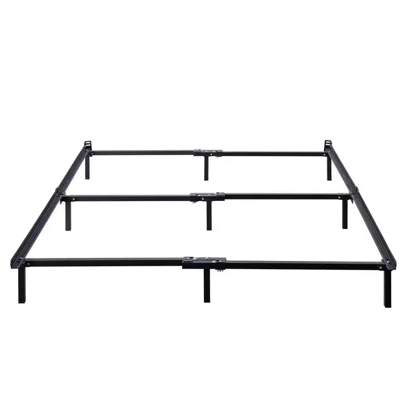 California King 7" Compack Metal Bed Frame Black - Zinus: Durable Steel, 9-Leg Support, Toe-Friendly Design
