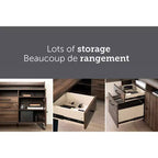 Letto singolo South Shore Twin Londen Marrone/Quercia Invecchiata: 3 cassetti, truciolare, capacità 113 kg
