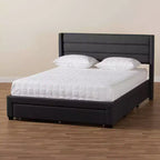 Letto contenitore con cassetti Baxton Studio Braylon interamente in tessuto e legno, con piattaforma