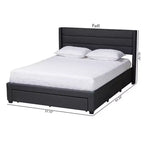 Letto contenitore con cassetti Baxton Studio Braylon interamente in tessuto e legno, con piattaforma