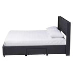 Letto contenitore con cassetti Baxton Studio Braylon interamente in tessuto e legno, con piattaforma