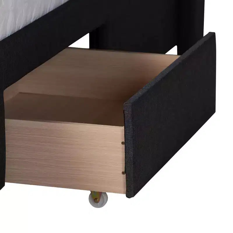 Letto contenitore con cassetti Baxton Studio Braylon interamente in tessuto e legno, con piattaforma