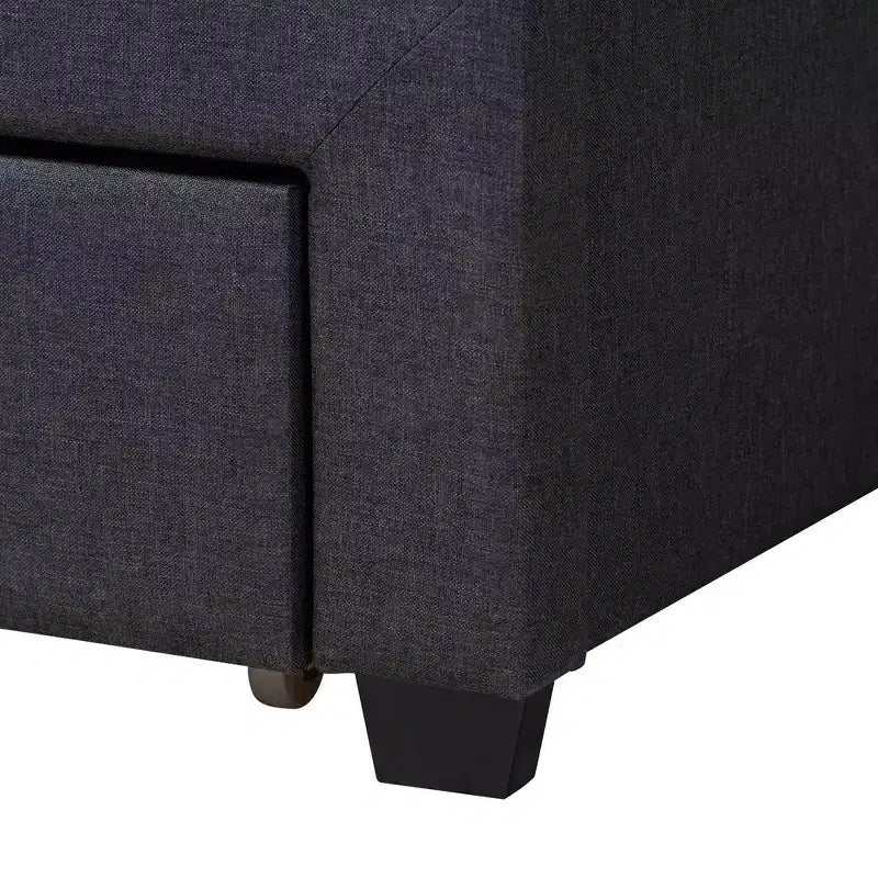 Letto contenitore con cassetti Baxton Studio Braylon interamente in tessuto e legno, con piattaforma