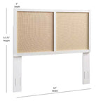 Testiera Comfort Pointe Queen/Full Bayport: Stile Costiero, Pioppo e MDF, Altezza Regolabile