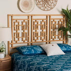 testata indipendente in rattan bali & pari Queen Size Galvan, colore: miele chiaro