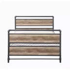 Brantley Letto Matrimoniale 78" Quercia Antica e Grigio Sabbia - Acme Furniture