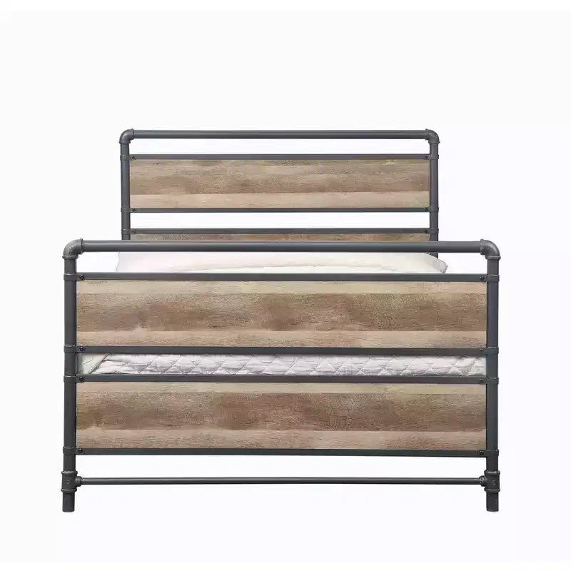 Brantley Letto Matrimoniale 78" Quercia Antica e Grigio Sabbia - Acme Furniture