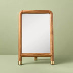 Wood Accent Mirror with Brass Feet - Hearth & Hand™ with Magnolia