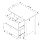 Comodino a 2 Cassetti in Legno e Rattan Quercia Invecchiata - Hearth & Hand™ con Magnolia