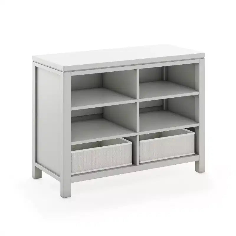 Martha Stewart Crafting Kids' Doppio contenitore aperto: Organizer per arti e mestieri in legno per bambini con contenitori in tessuto