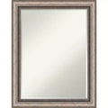 Amanti Art Lyla Ornate Silver Petite Bevel Bathroom Wall Mirror 28.25 x 22.25 in.