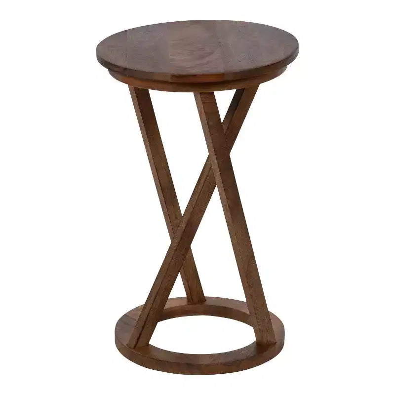 Kate and Laurel Aja Modern Wood Accent Table