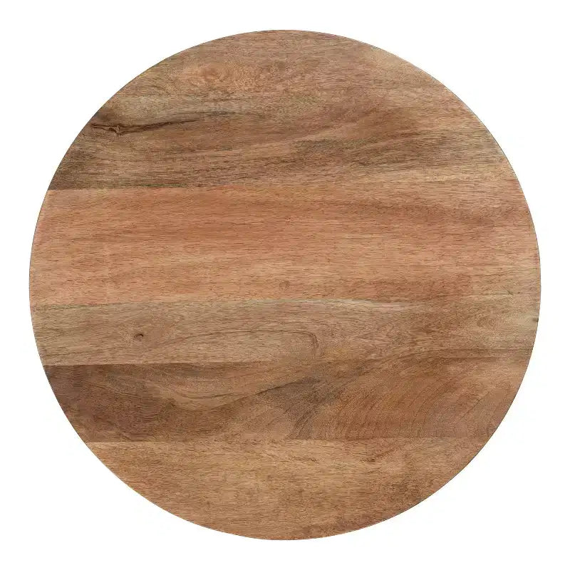 Tavolino rotondo in legno Kate e Laurel Lamaar, 19x19x25, naturale e argento