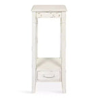 Tavolino da tè quadrato in legno Kate e Laurel Idabelle, 12x12x30, bianco