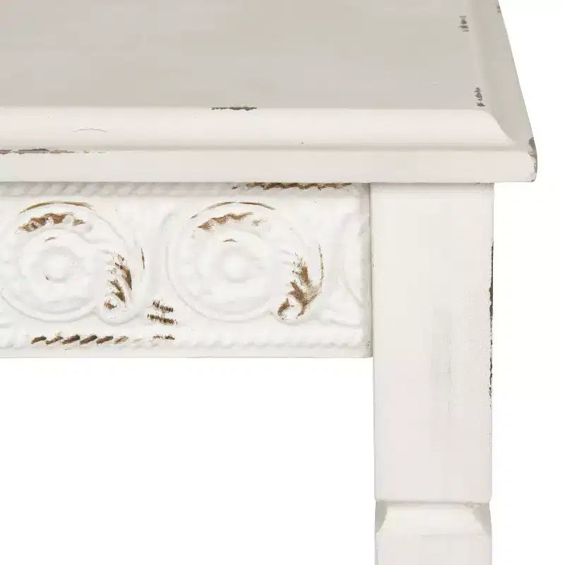 Tavolino da tè quadrato in legno Kate e Laurel Idabelle, 12x12x30, bianco