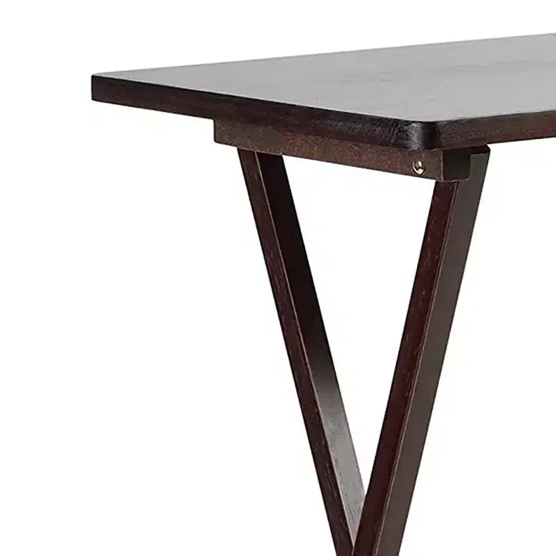 PJ Wood Tavolino Pieghevole Portatile per TV, Scrivania, Espresso (Set da 8 Pezzi)