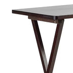 PJ Wood Tavolino Pieghevole Portatile per TV, Scrivania, Espresso (Set da 8 Pezzi)