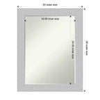 Specchio da Parete per Bagno Amanti Art Shiplap Petite Bevel in Legno