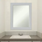 Specchio da Parete per Bagno Amanti Art Shiplap Petite Bevel in Legno