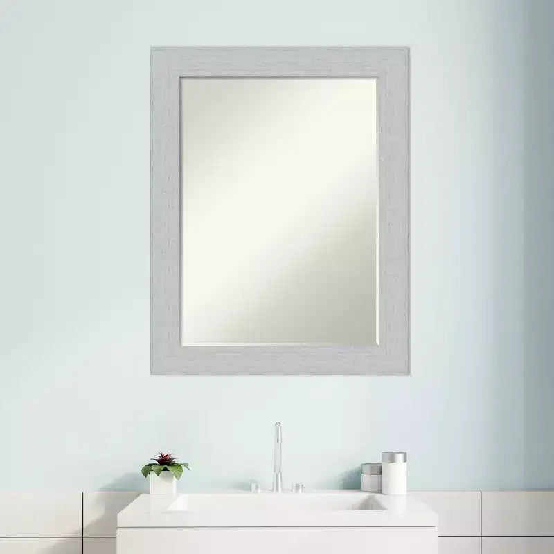 Specchio da Parete per Bagno Amanti Art Shiplap Petite Bevel in Legno