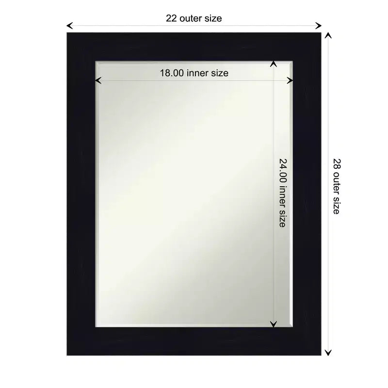 Specchio da Parete per Bagno Amanti Art Shiplap Petite Bevel in Legno