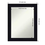 Specchio da Parete per Bagno Amanti Art Shiplap Petite Bevel in Legno