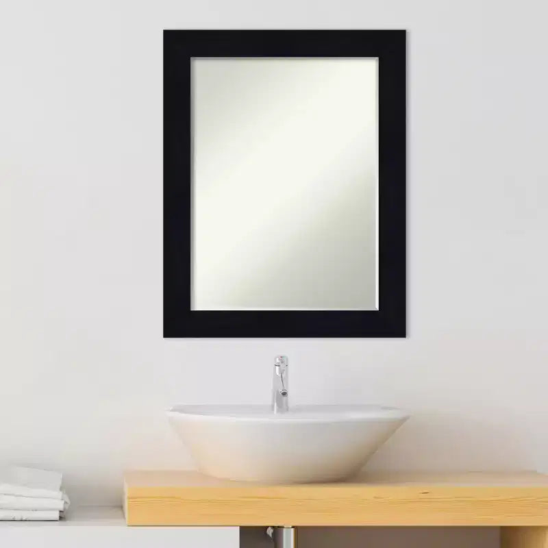 Specchio da Parete per Bagno Amanti Art Shiplap Petite Bevel in Legno