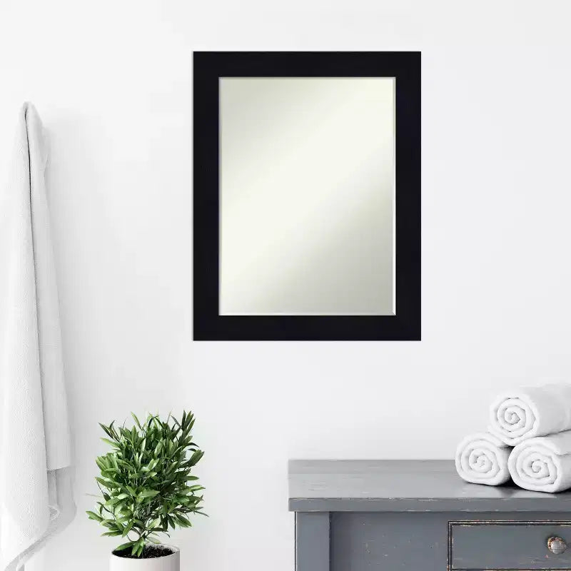 Specchio da Parete per Bagno Amanti Art Shiplap Petite Bevel in Legno