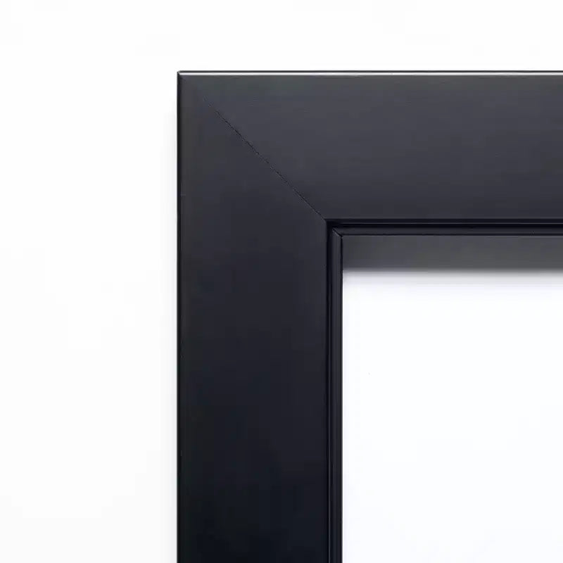 Specchio da parete per bagno Amanti Art Corvino in legno nero smussato stretto