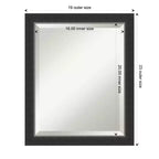 Specchio da parete per bagno Amanti Art Corvino in legno nero smussato stretto