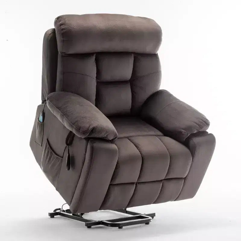 Poltrona reclinabile con sollevatore elettrico e massaggio, funzione di riscaldamento e tasca laterale - ModernLuxe