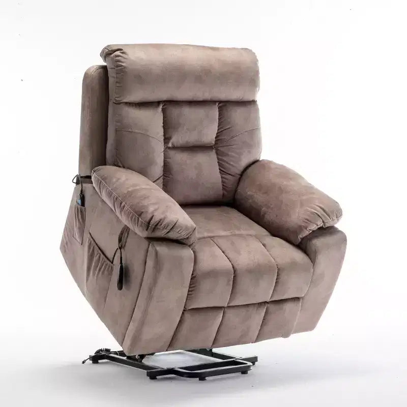 Poltrona reclinabile con sollevatore elettrico e massaggio, funzione di riscaldamento e tasca laterale - ModernLuxe