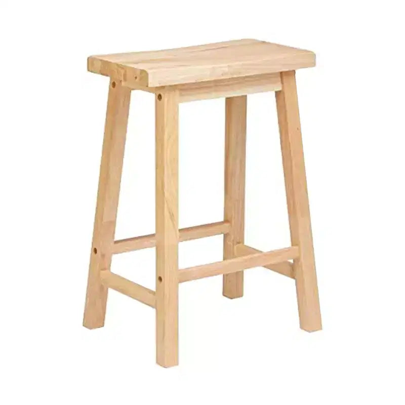 PJ Wood Sgabello Classico con Seduta a Sella, Alto 73 cm, per Banconi da Cucina, Case, Sale da Pranzo e Bar, con Seduta Senza Schienale, 4 Gambe Quadrate, Naturale (Confezione da 5)